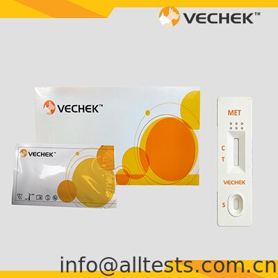 Harga bagus MET Rapid Test for Canine Catine Urine dengan waktu membaca 5 menit Keakuratan tinggi Tidak diperlukan peralatan on line