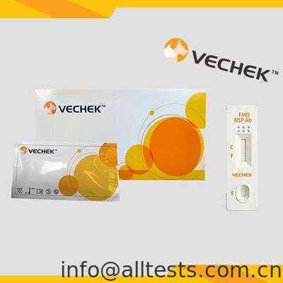 Harga bagus Kaset Tes Cepat Antibodi FMD NSP Hasil Cepat Akurasi Tinggi Operasi Sederhana pada Spesimen WB/S/P on line