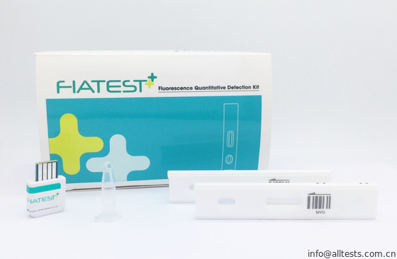 Harga bagus Myoglobin (MYO) Tes diagnostik kit Digunakan Dengan Fluoresensi Termometer Immunoassay Analyzer Dalam Darah Manusia / serum / plasma on line
