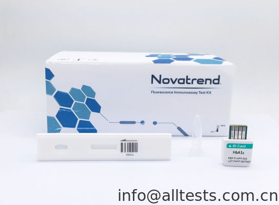 Harga bagus HbA1c fluorescence immunoassay test Digunakan oleh Novatrend fluorescence Immunoassay Analyzer Dalam seluruh darah / serum / plasma on line