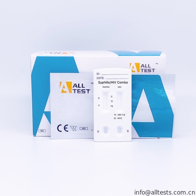 Harga bagus AllTest Syphilis / HIV 1.2.O Combo Rapid Test Kit Penyakit Menular on line