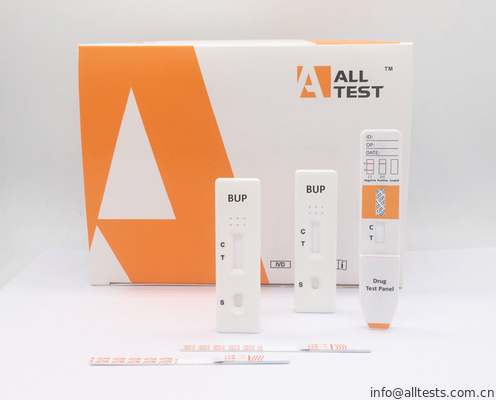 Good price Mudah digunakan Buprenorfin OEM 10ng / ml BUP Kaset Penyalahgunaan Obat / Dipstick / Panel Kit Pengujian Cepat Dengan CE on line
